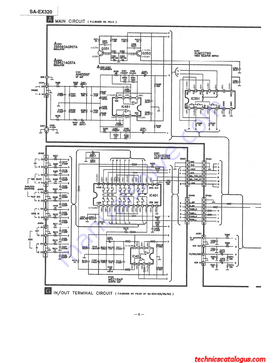 Technics SA-EX320 Service Manual Download Page 6