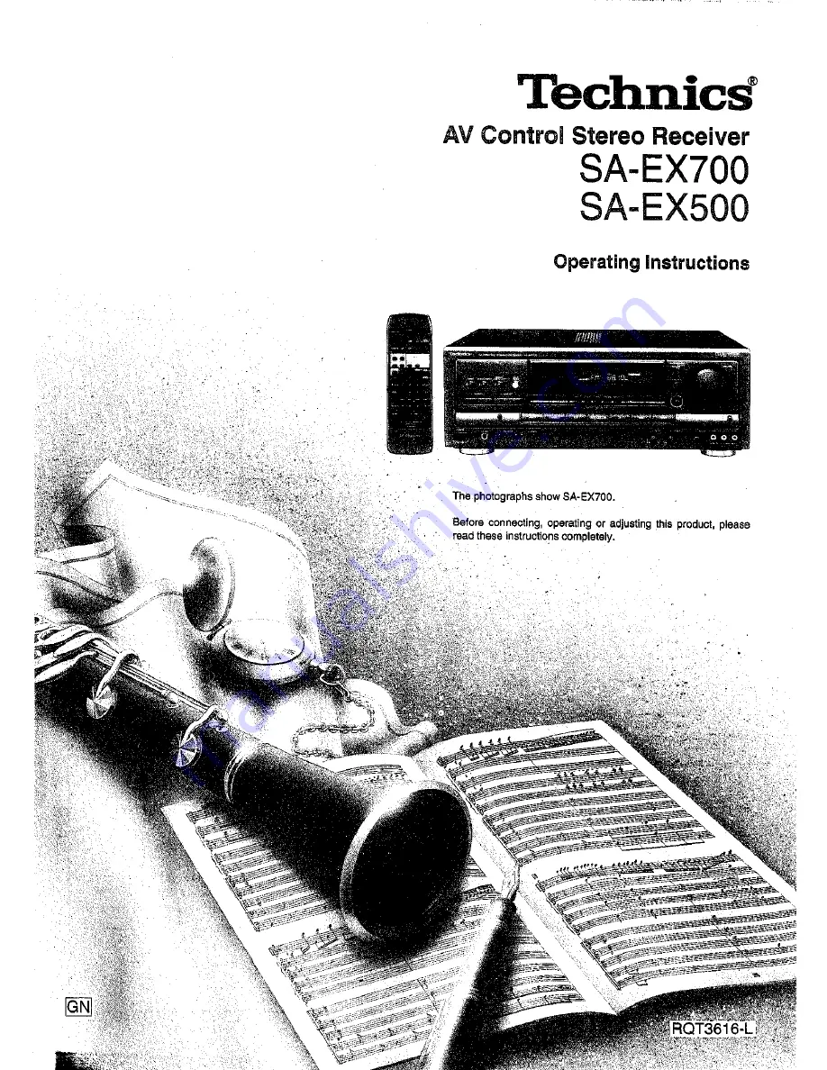 Technics SA-EX500 Operating Instructions Manual Download Page 1