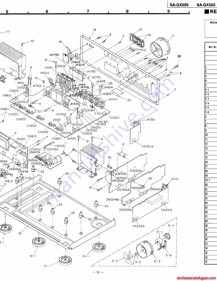 Technics SA-GX505 Service Manual Download Page 29