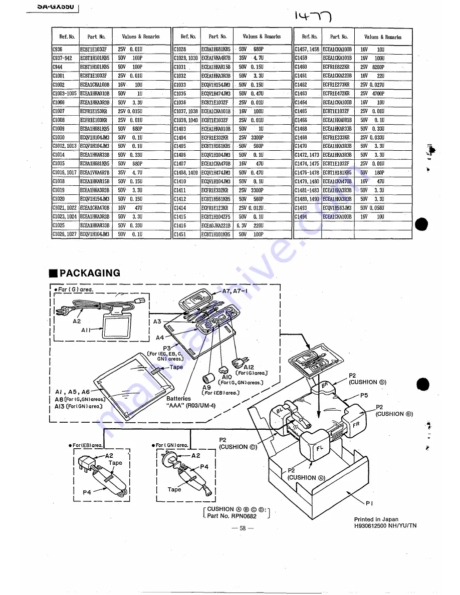 Technics SA-GX550 Service Manual Download Page 48