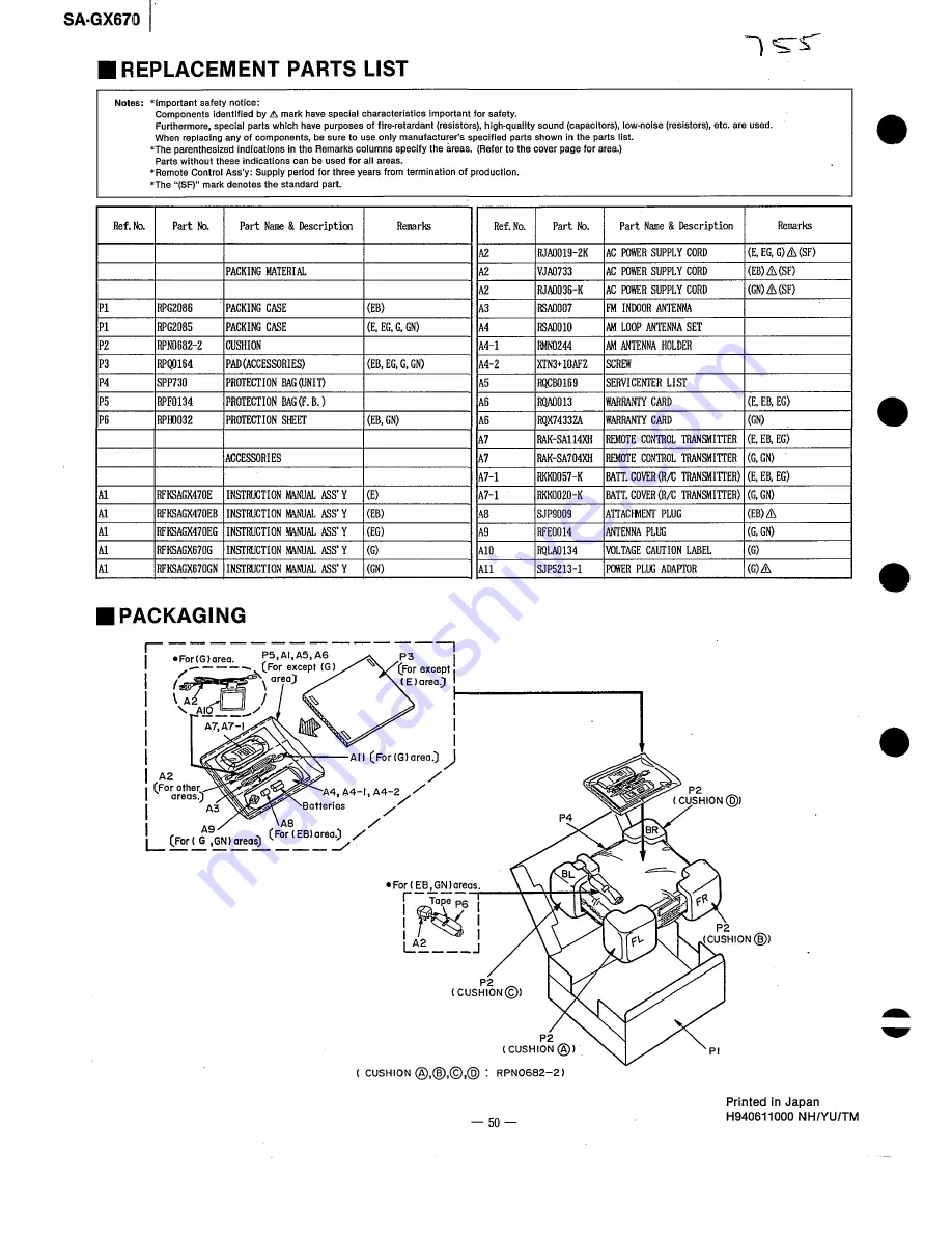 Technics SA-GX670 Service Manual Download Page 28