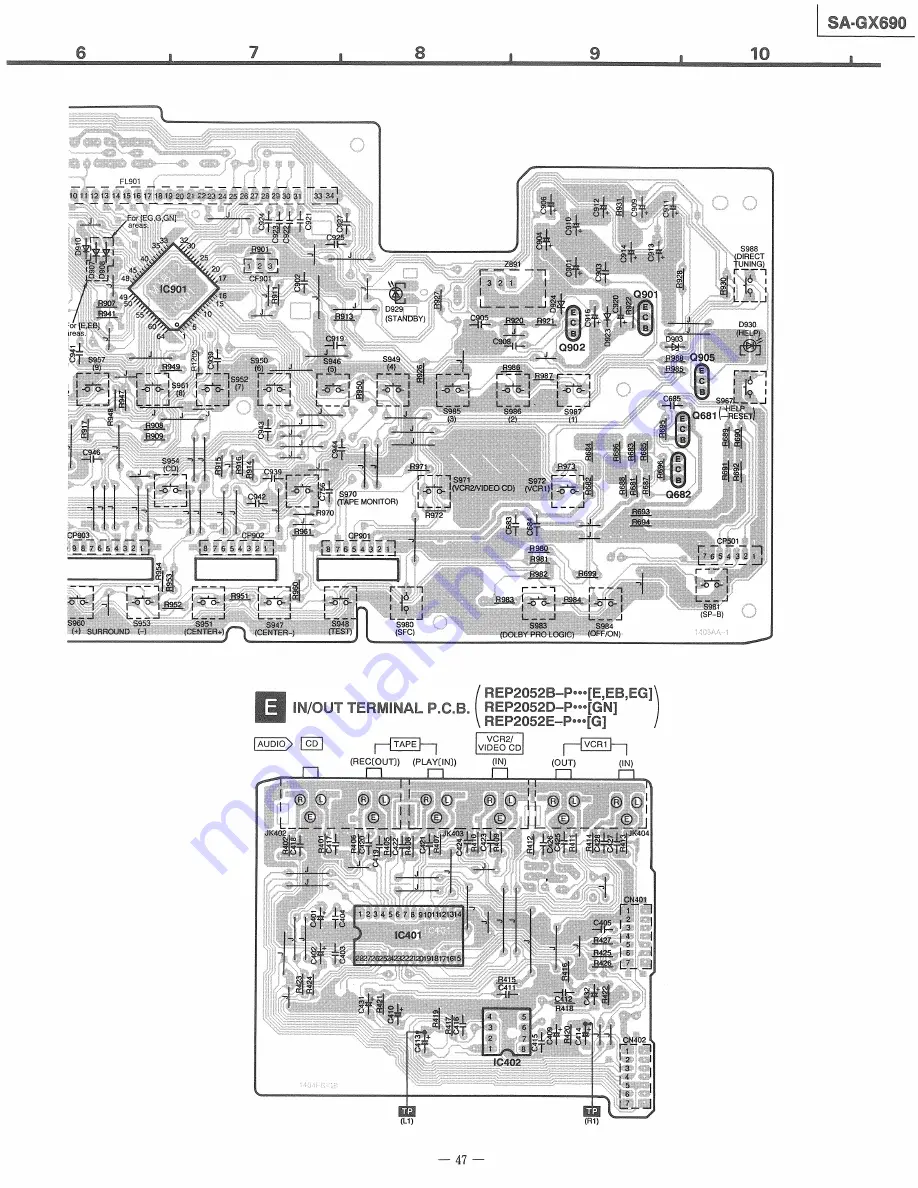 Technics SA-GX690 Service Manual Download Page 47