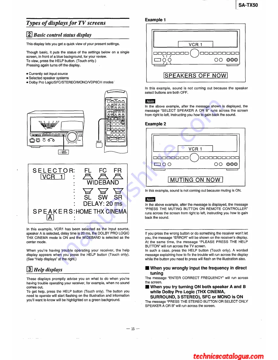 Technics SA-TX50 Service Manual Download Page 15