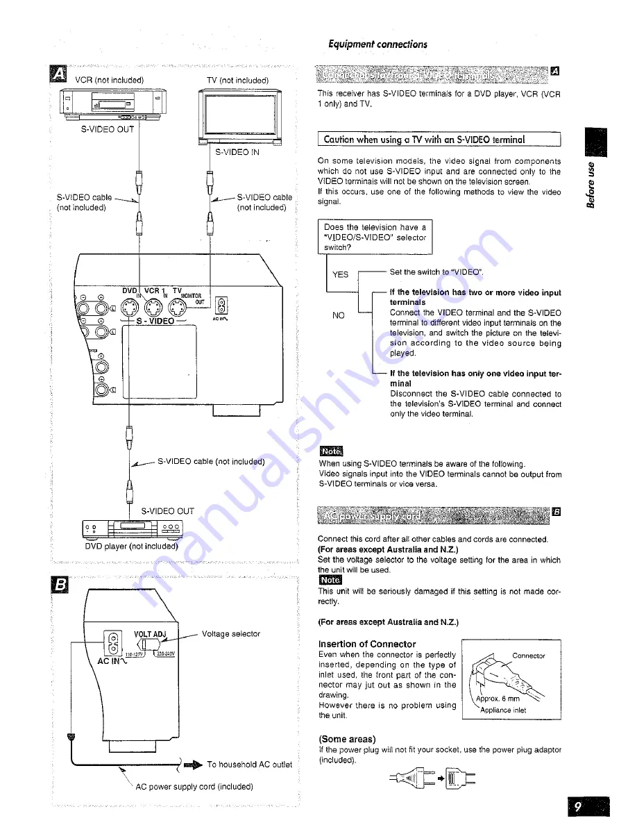 Technics SAAX6 - RECEIVER Operating Instructions Manual Download Page 9