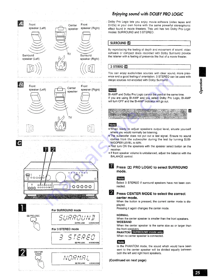 Technics SAAX6 - RECEIVER Operating Instructions Manual Download Page 25