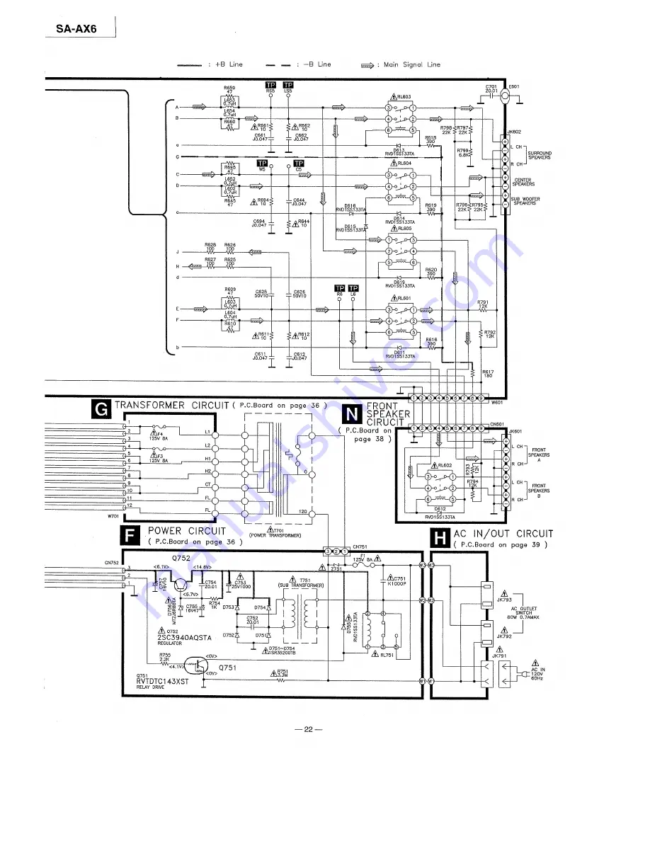 Technics SAAX6 - RECEIVER Service Manual Download Page 71