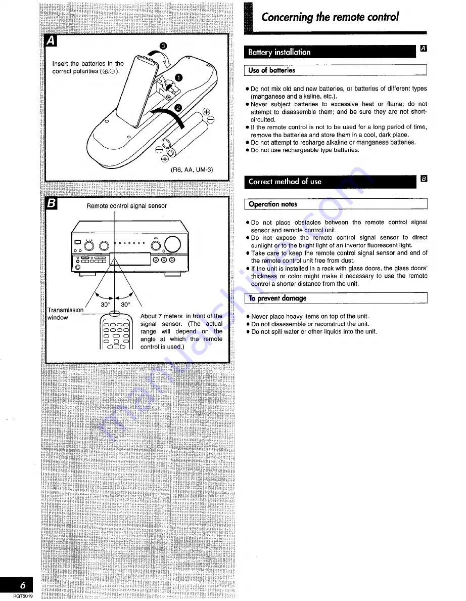 Technics SADX930 - RECEIVER Operating Instructions Manual Download Page 6