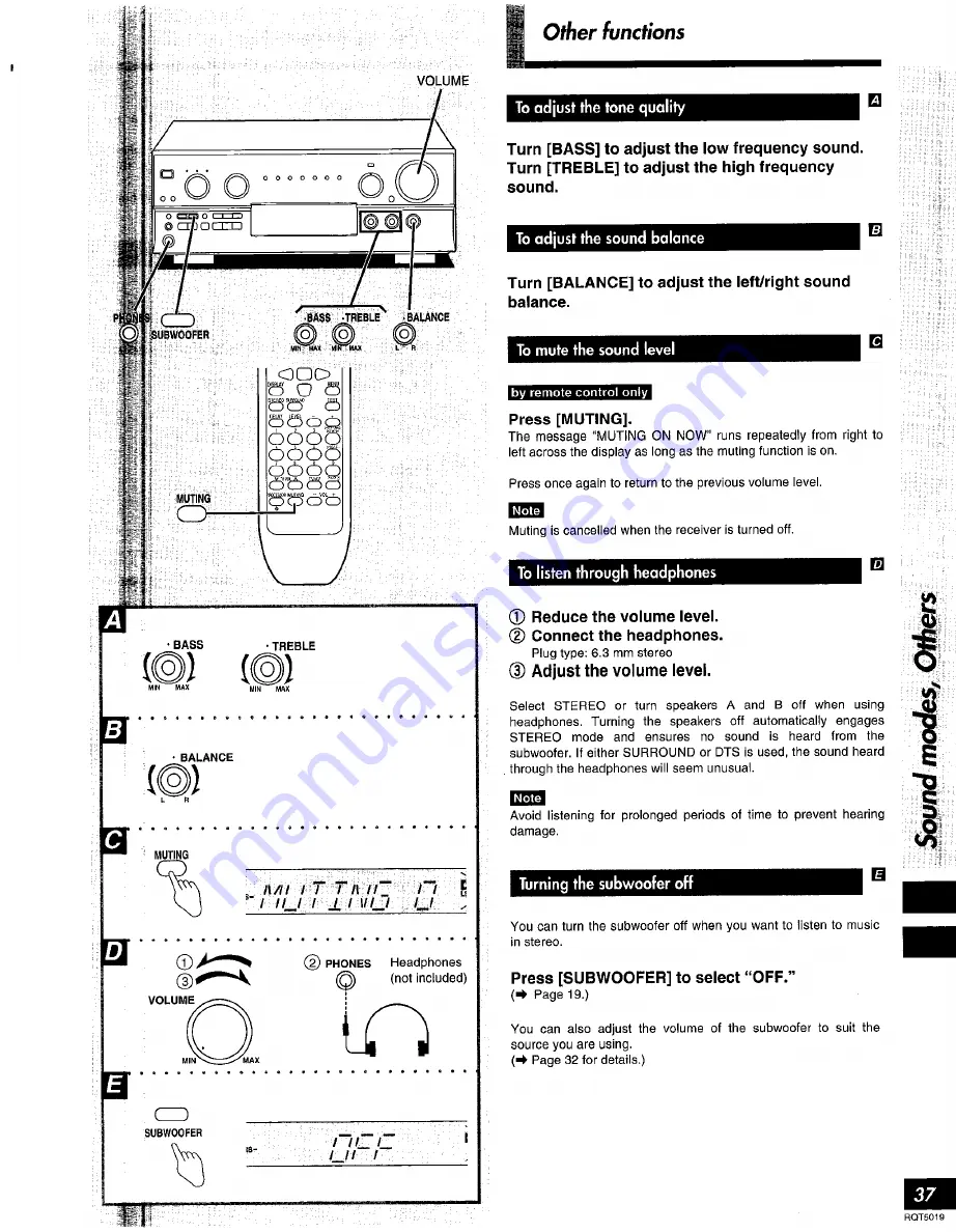 Technics SADX930 - RECEIVER Operating Instructions Manual Download Page 37