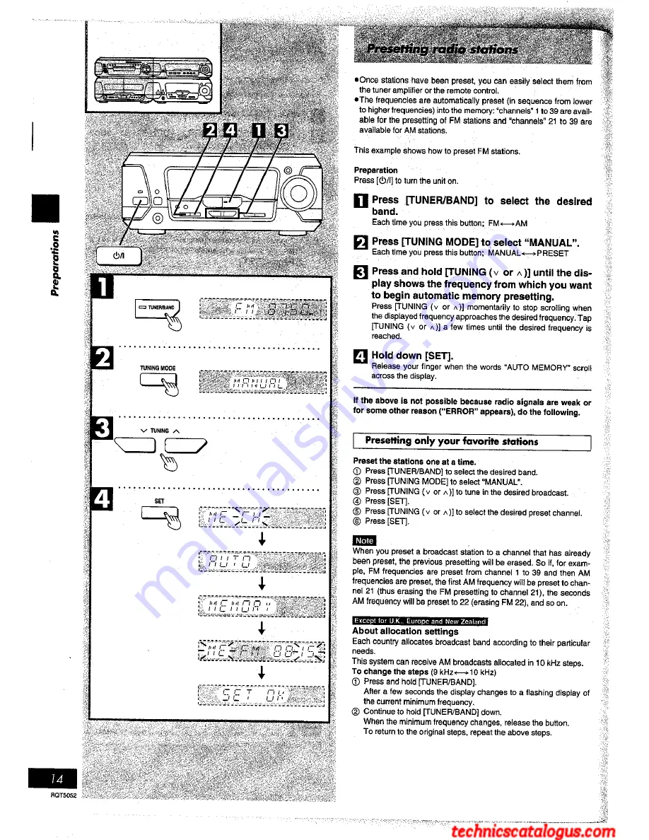 Technics SB-EH750 Operating Instructions Manual Download Page 13