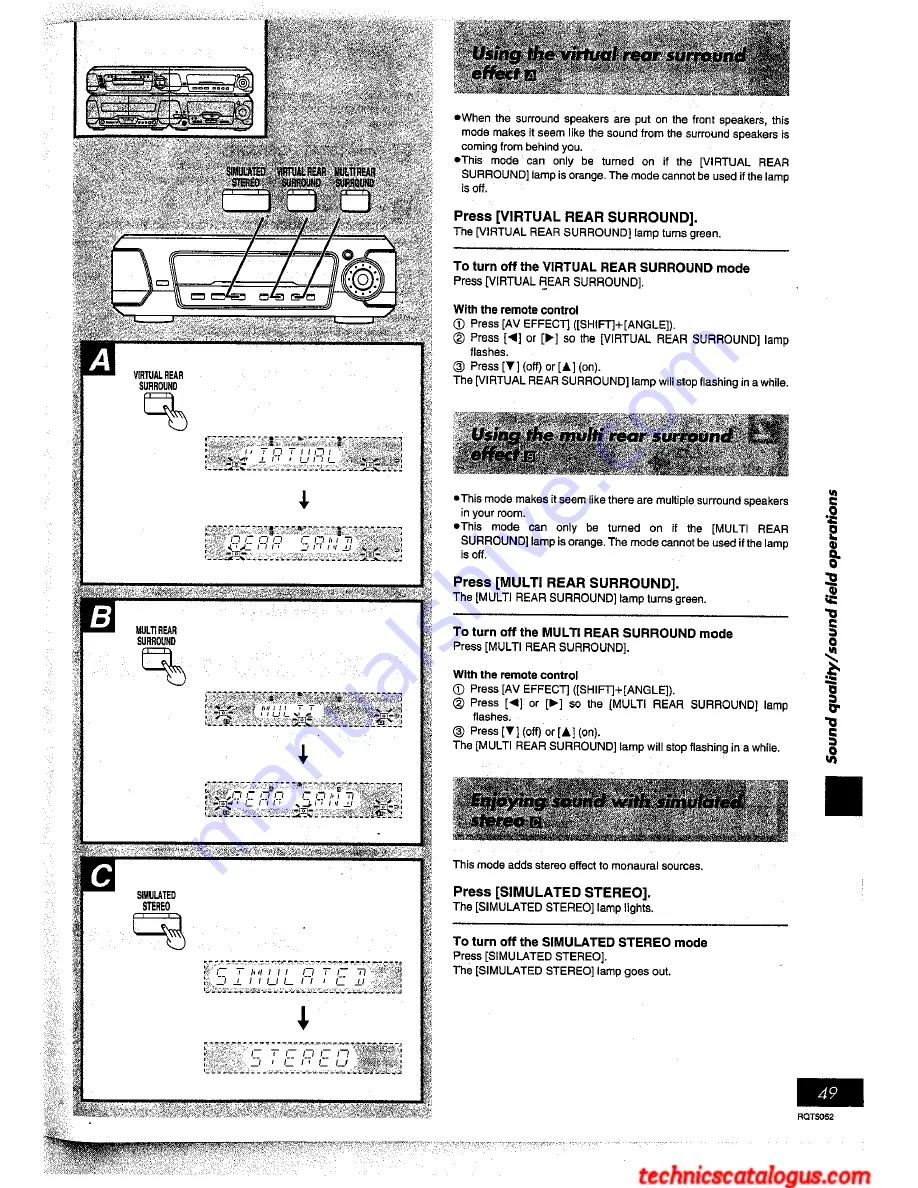 Technics SB-EH750 Operating Instructions Manual Download Page 48