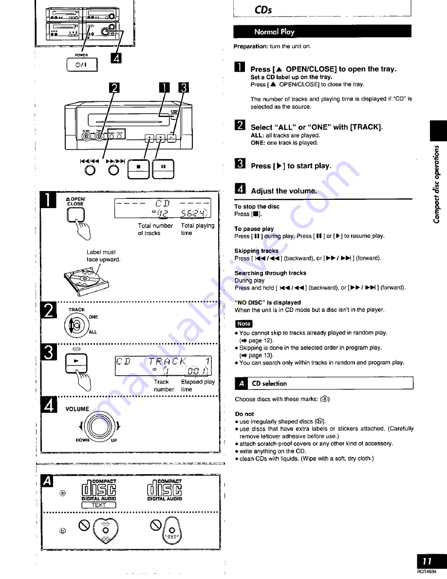 Technics SC-HD505 Operating Instructions Manual Download Page 11