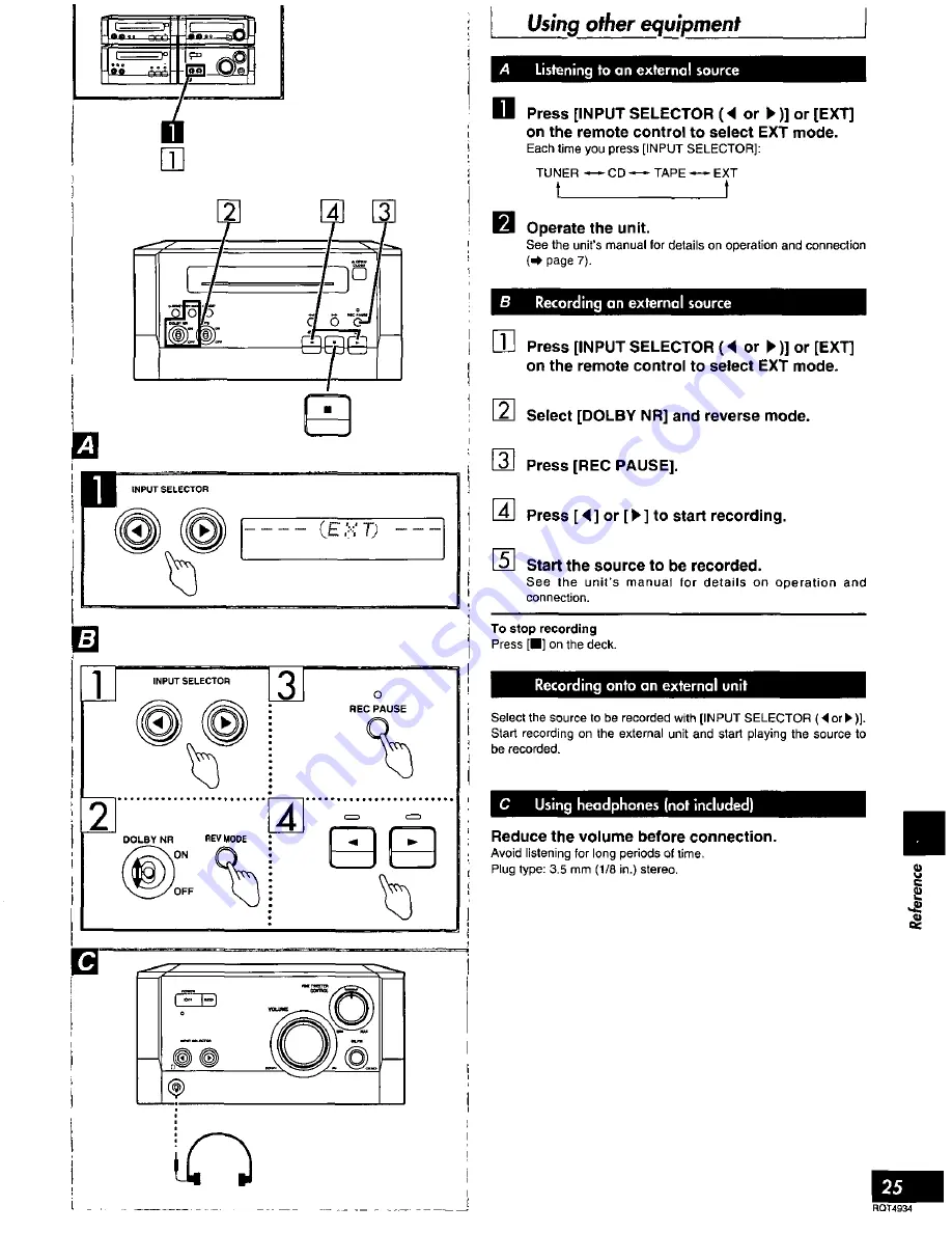 Technics SC-HD505 Operating Instructions Manual Download Page 25