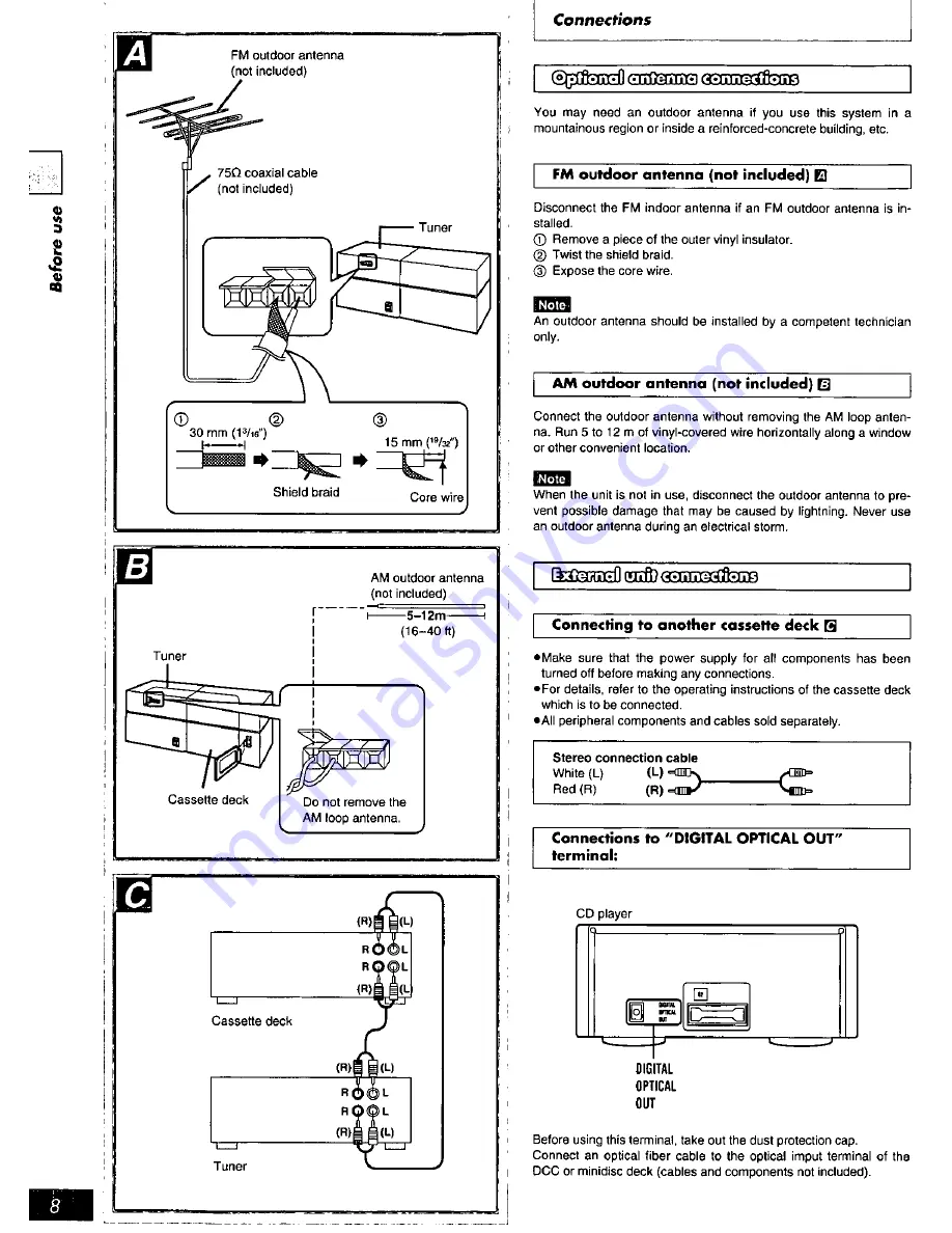 Technics SC-HD55 Operating Instructions Manual Download Page 8