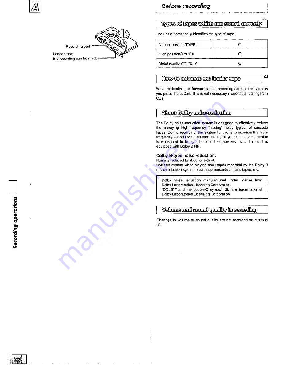 Technics SC-HD55 Operating Instructions Manual Download Page 20