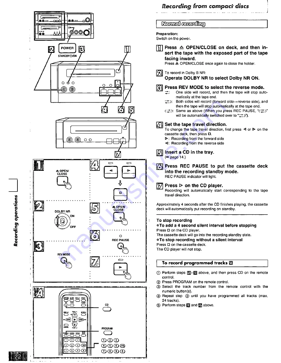 Technics SC-HD55 Operating Instructions Manual Download Page 22