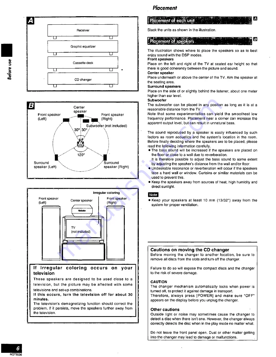 Technics SC-S345 Operating Instructions Manual Download Page 6