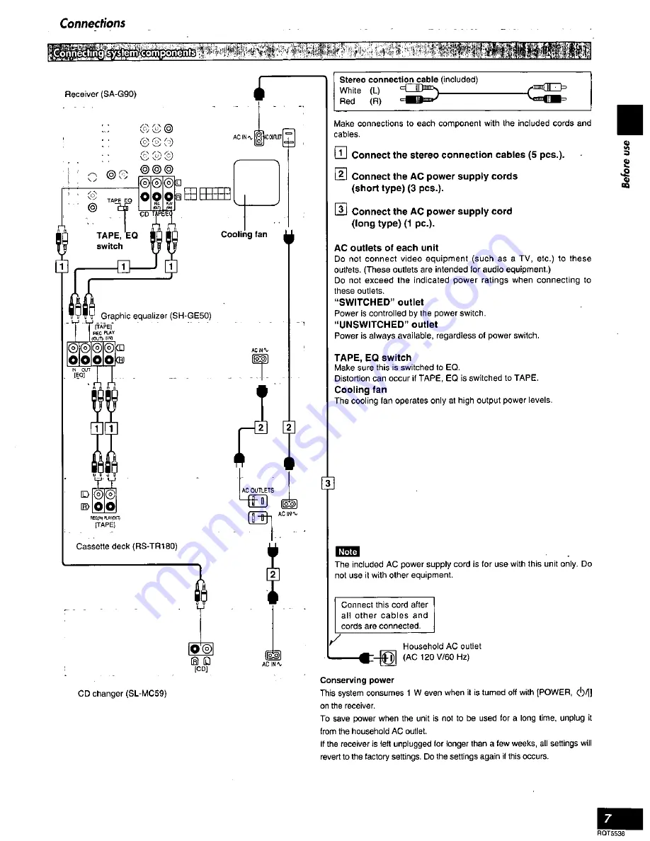 Technics SC-S345 Operating Instructions Manual Download Page 7