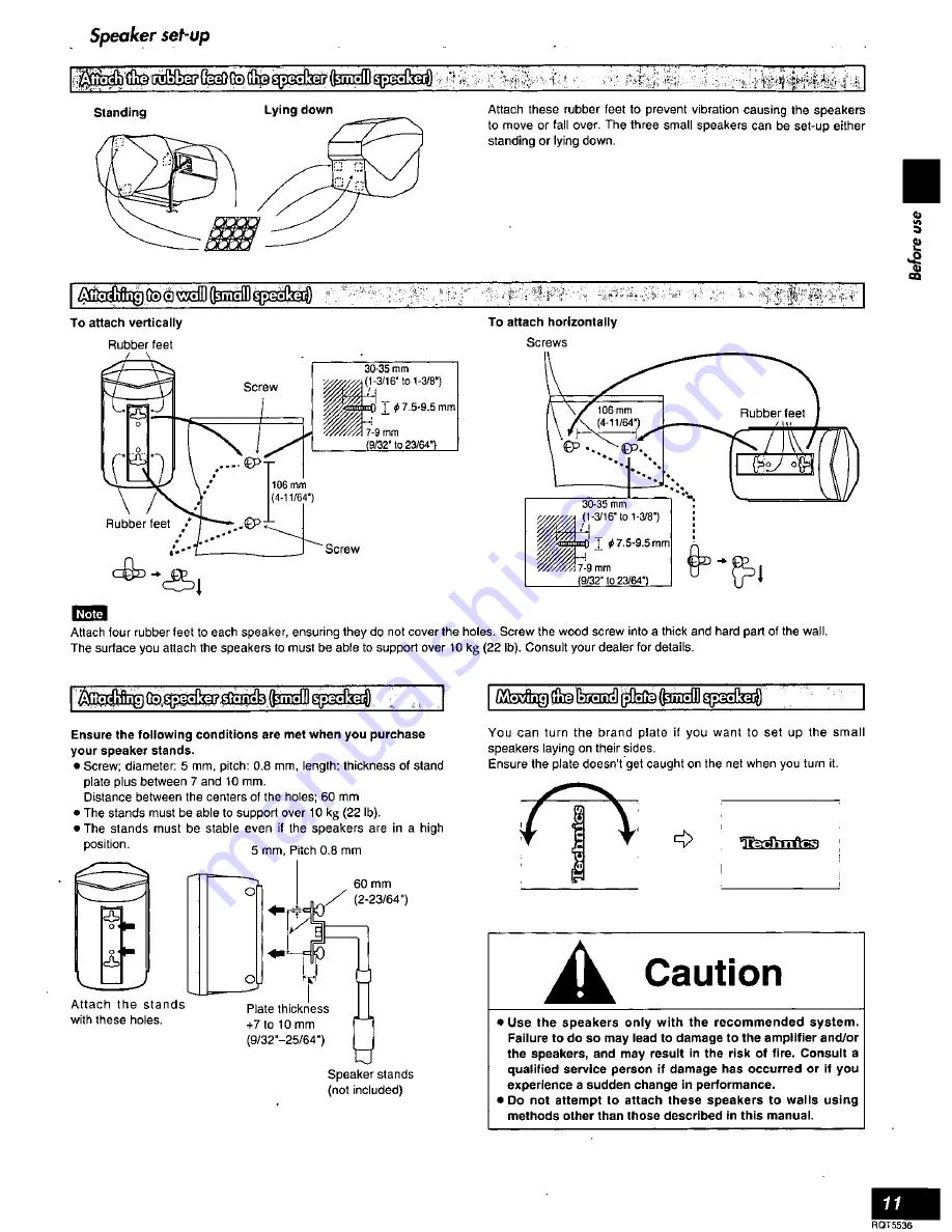 Technics SC-S345 Operating Instructions Manual Download Page 11