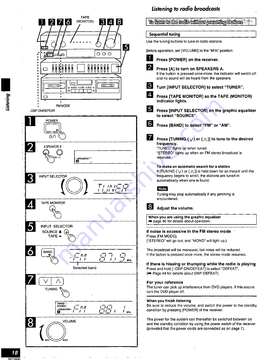 Technics SC-S345 Operating Instructions Manual Download Page 18