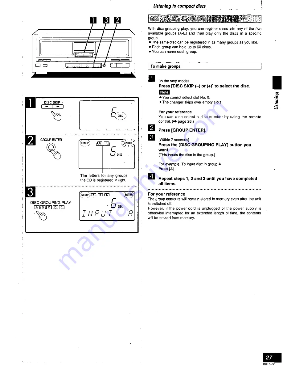 Technics SC-S345 Operating Instructions Manual Download Page 27