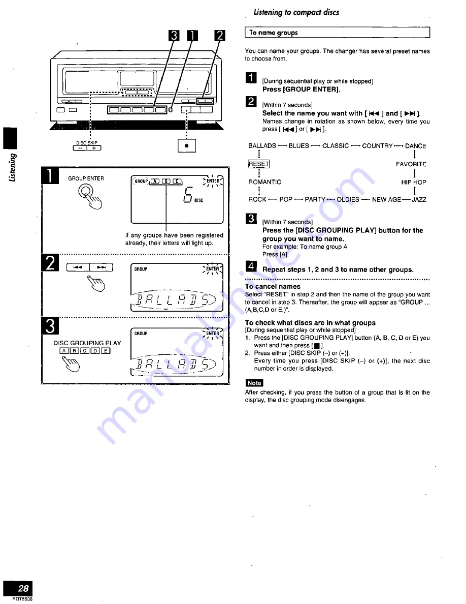 Technics SC-S345 Operating Instructions Manual Download Page 28