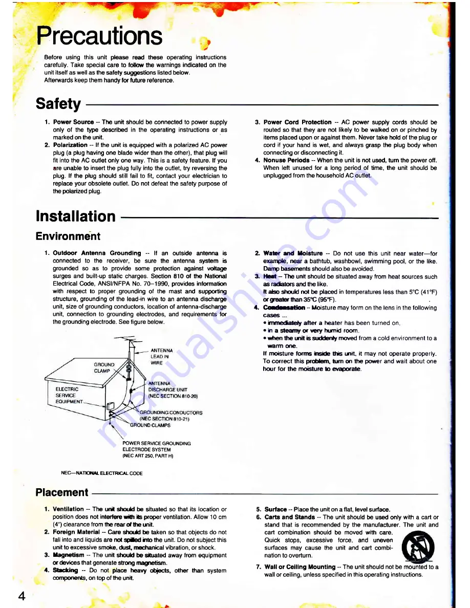 Technics SD-s2300 Operating Instructions Manual Download Page 4