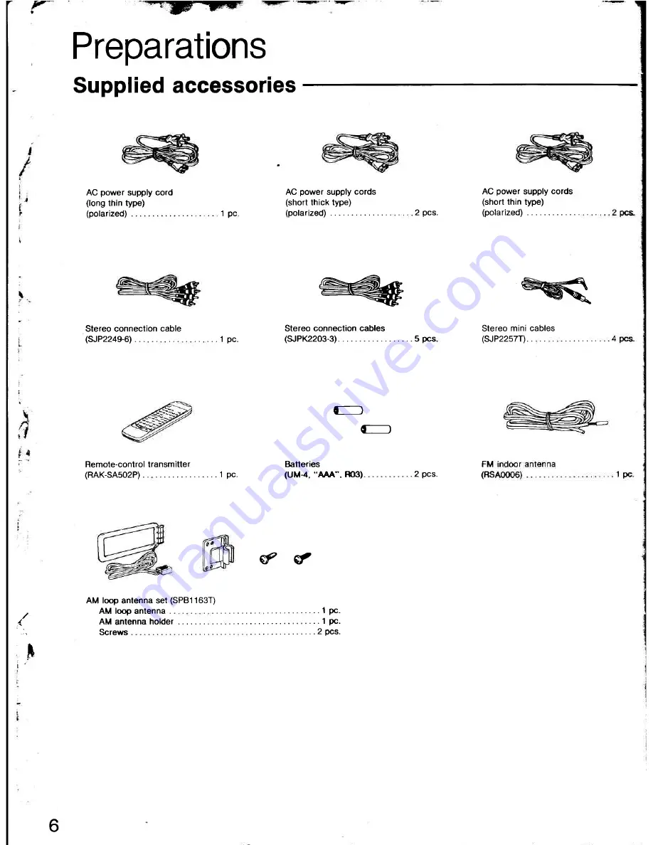 Technics SD-s2300 Operating Instructions Manual Download Page 6