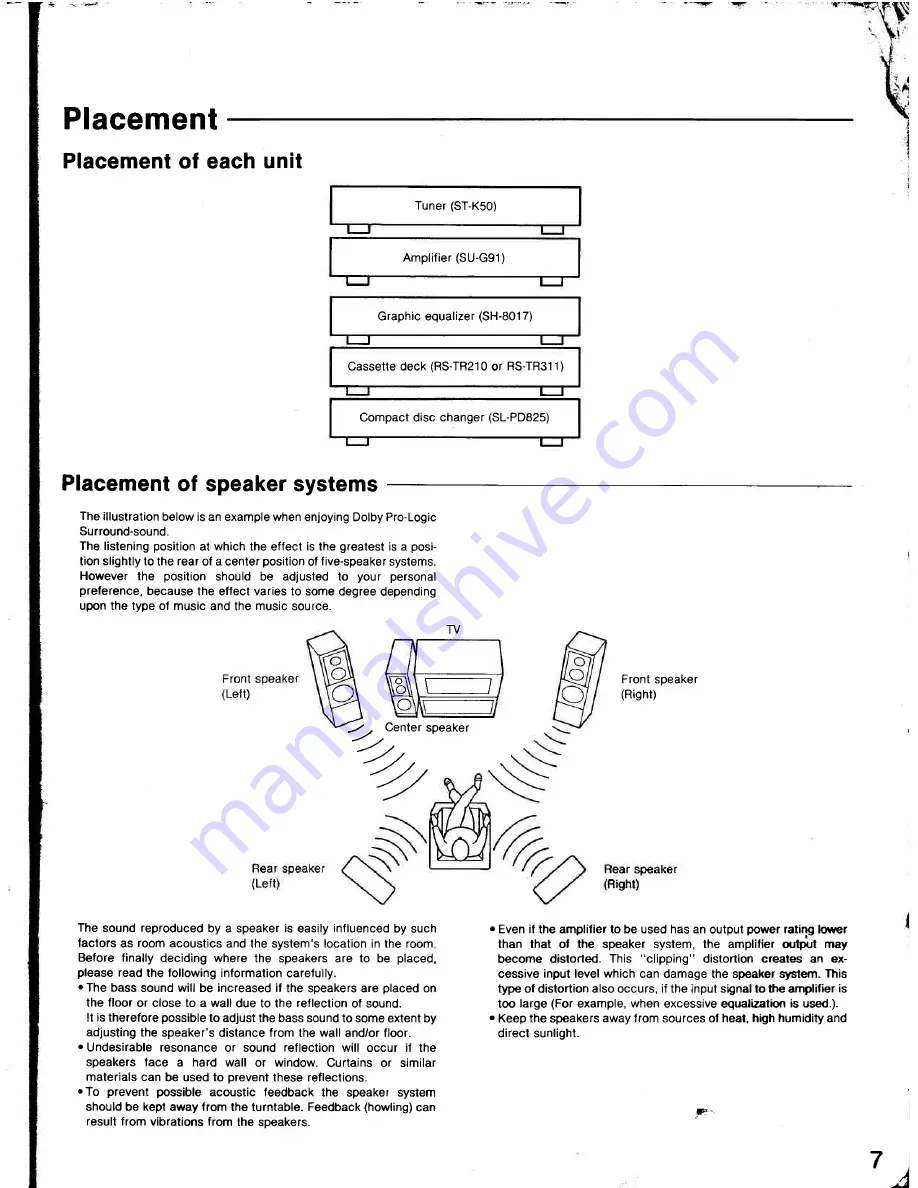 Technics SD-s2300 Operating Instructions Manual Download Page 7