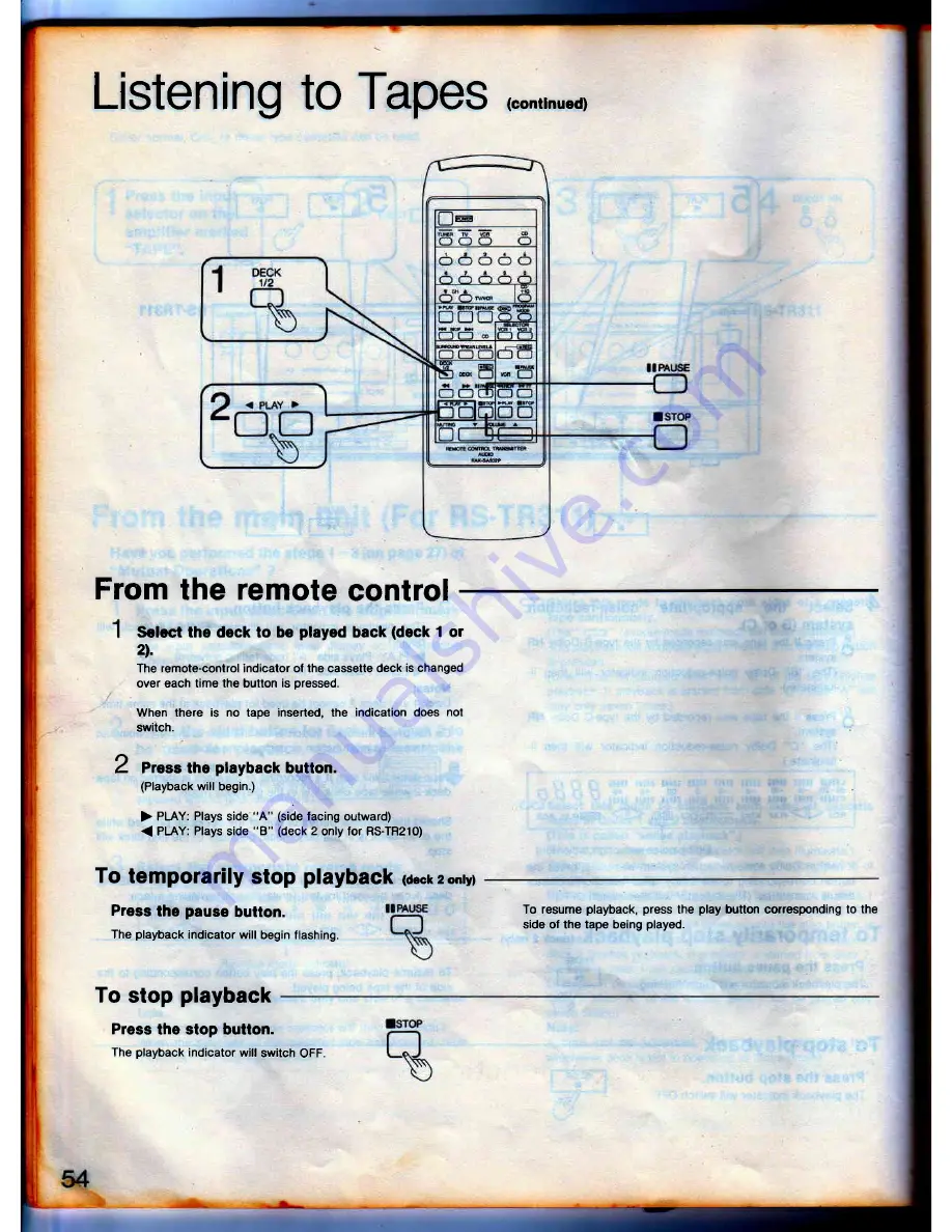 Technics SD-s2300 Operating Instructions Manual Download Page 54