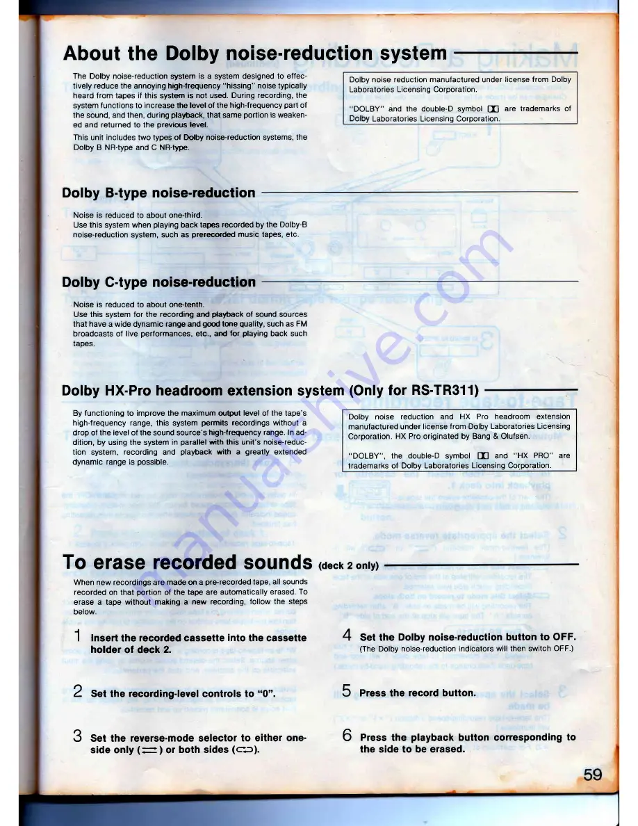 Technics SD-s2300 Operating Instructions Manual Download Page 59