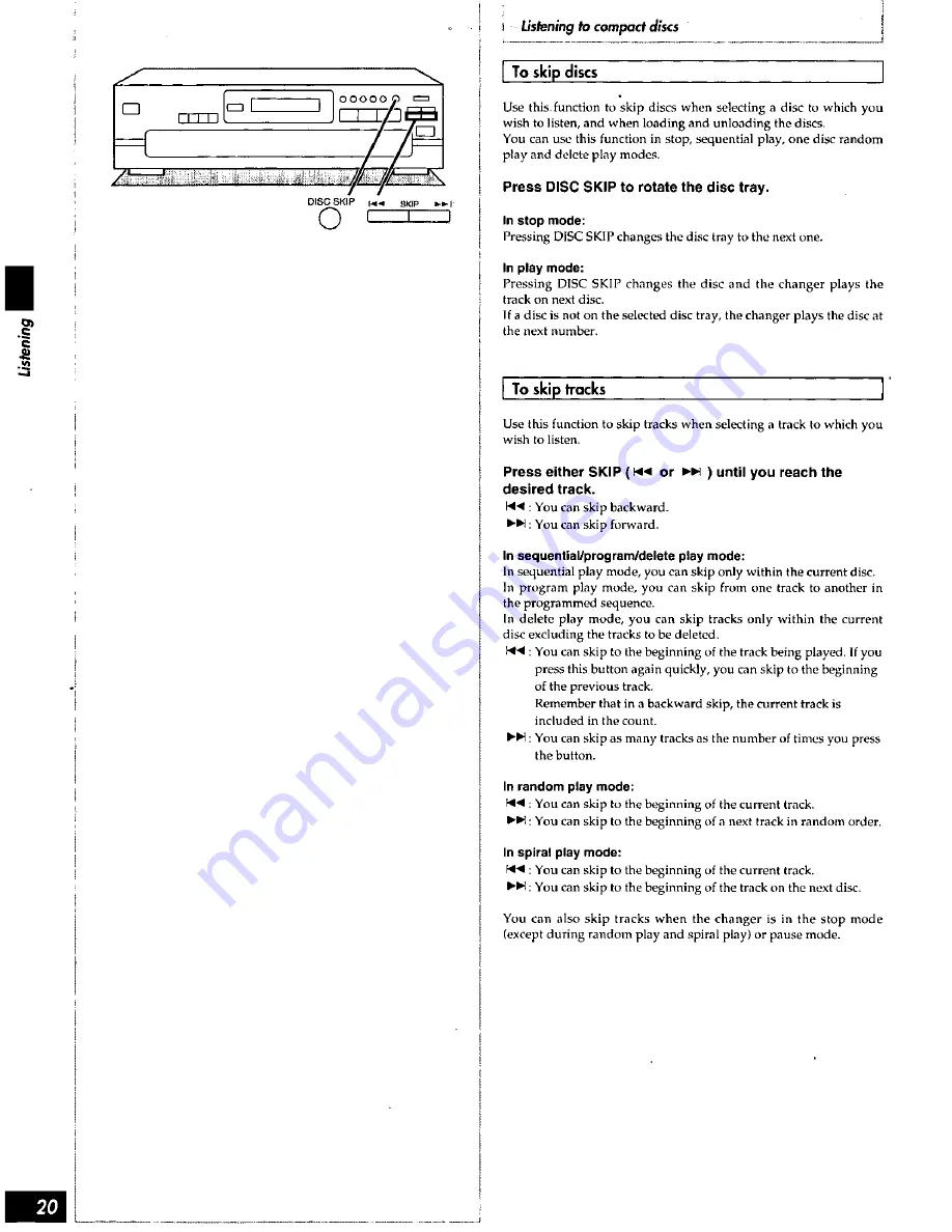 Technics SD-S7218 Operating Instructions Manual Download Page 20