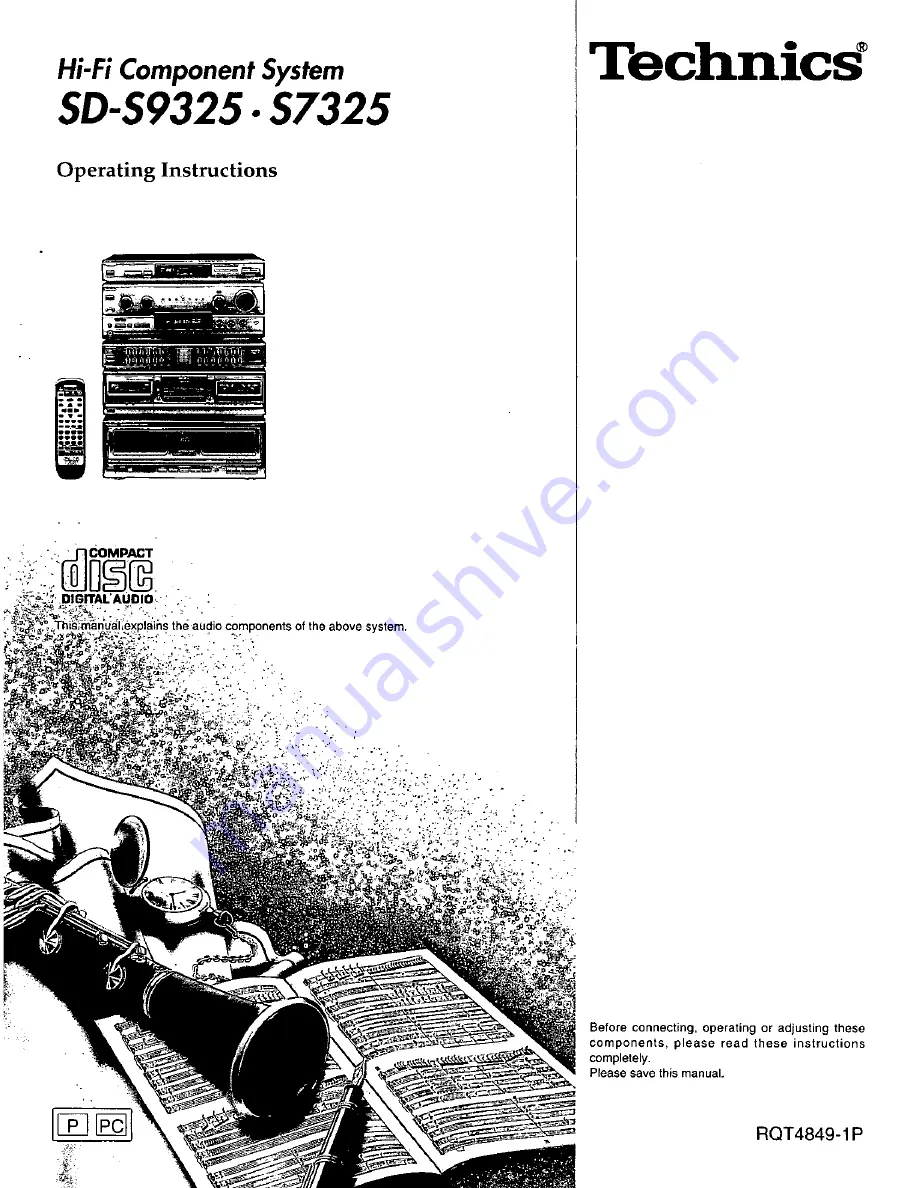 Technics SD-S7325 Operating Instructions Manual Download Page 1