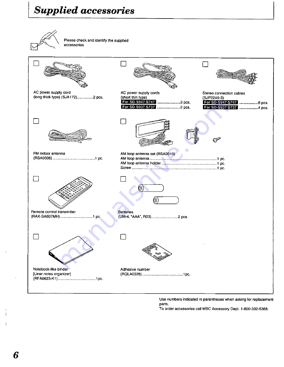 Technics SD-S737 Operating Instructions Manual Download Page 6