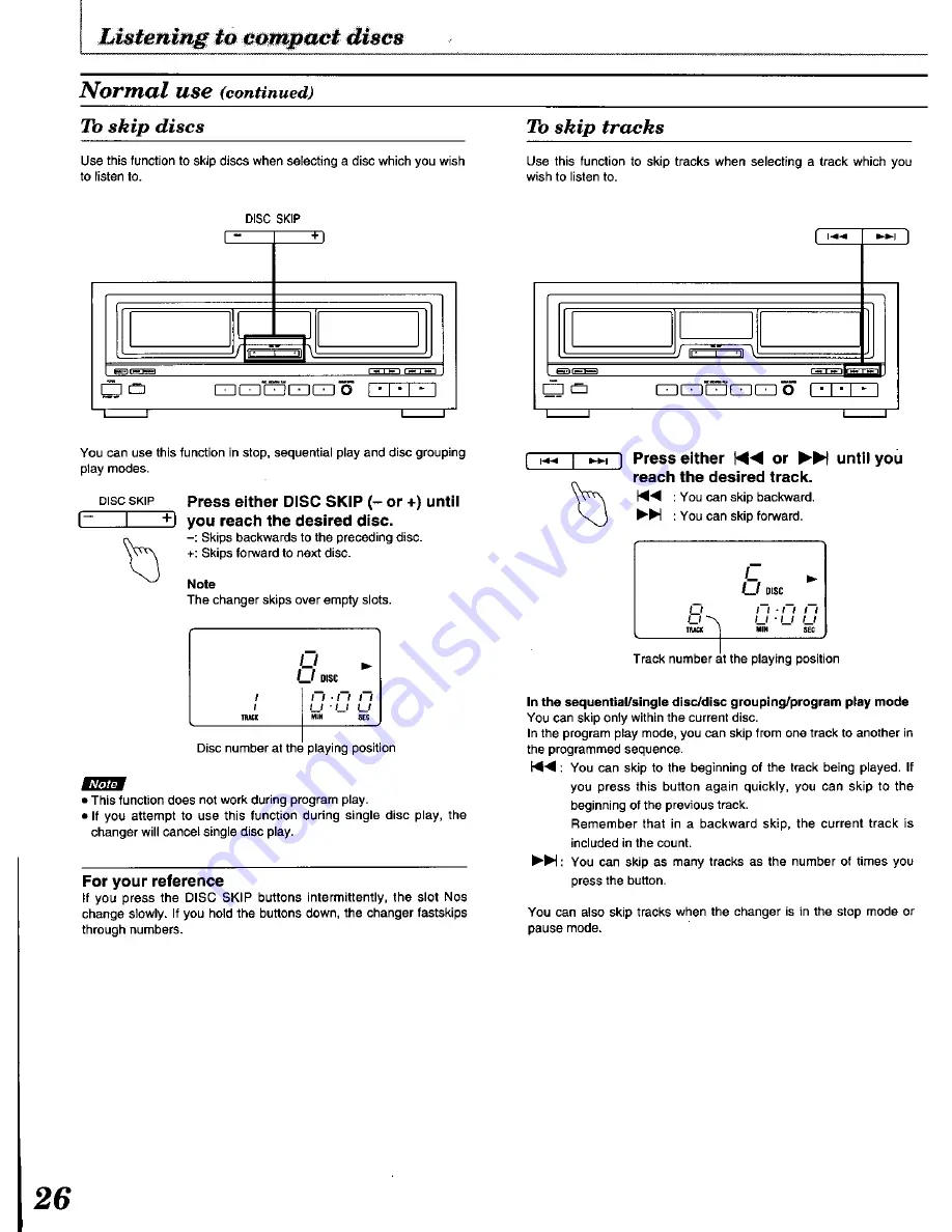 Technics SD-S737 Operating Instructions Manual Download Page 26