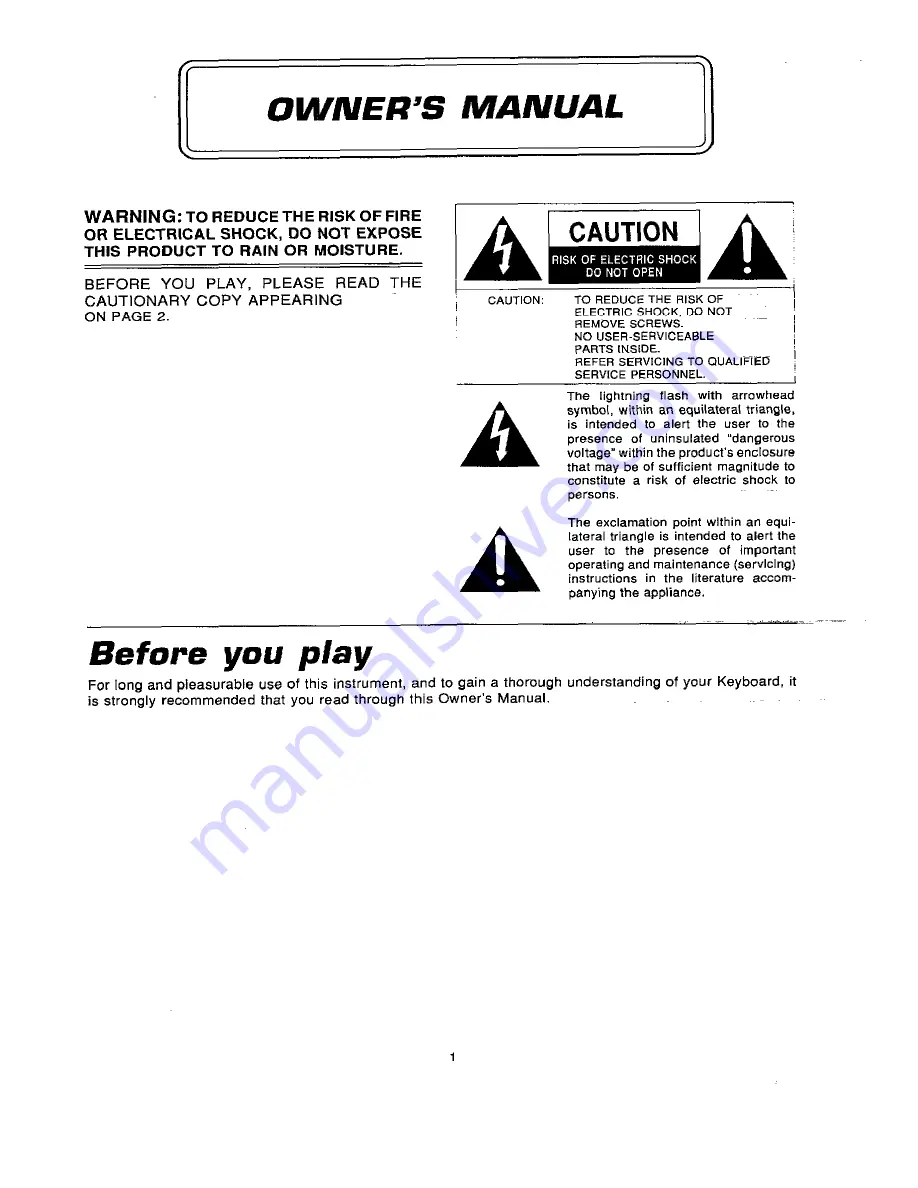 Technics SK-KN500 Owner'S Manual Download Page 3