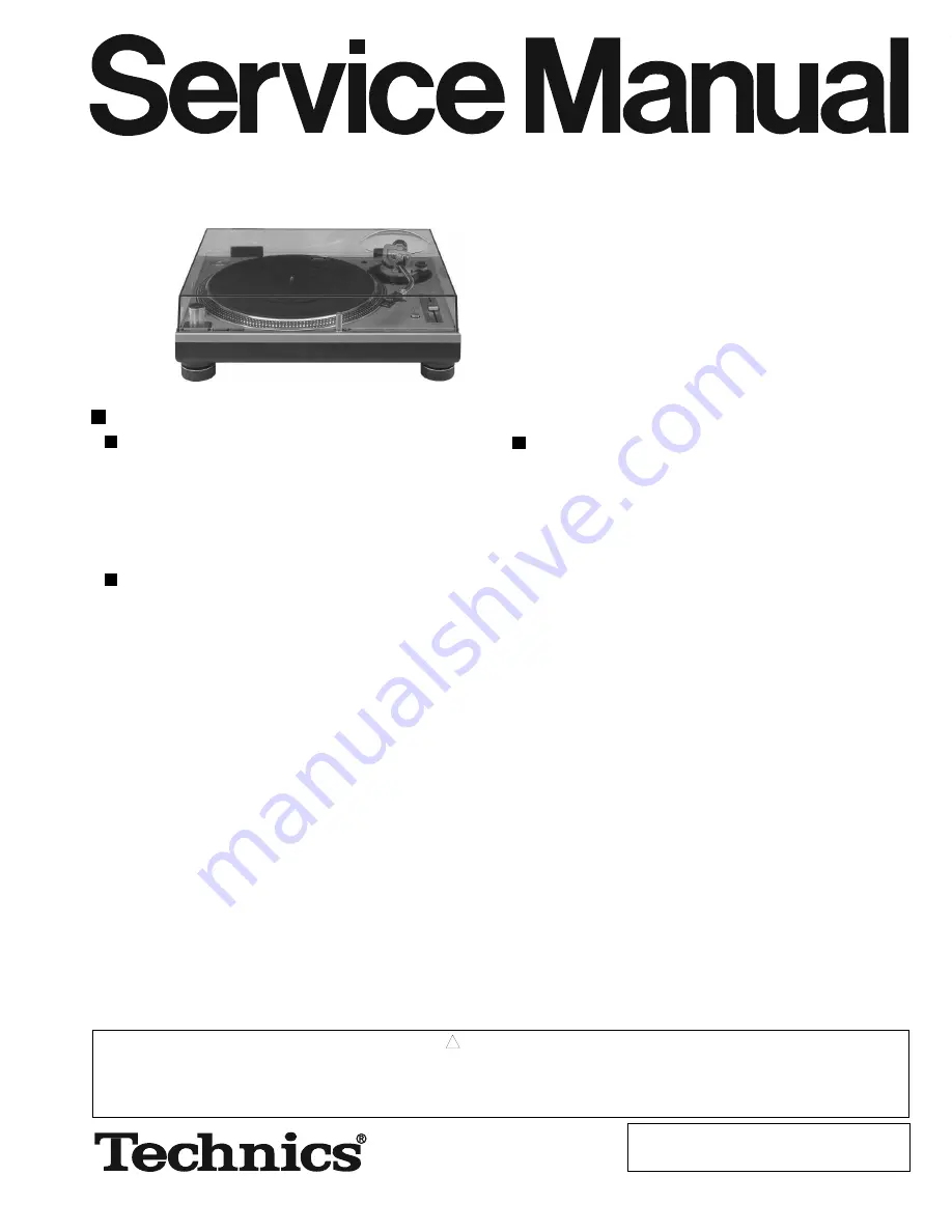 Technics SL-1200M3D Скачать руководство пользователя страница 2