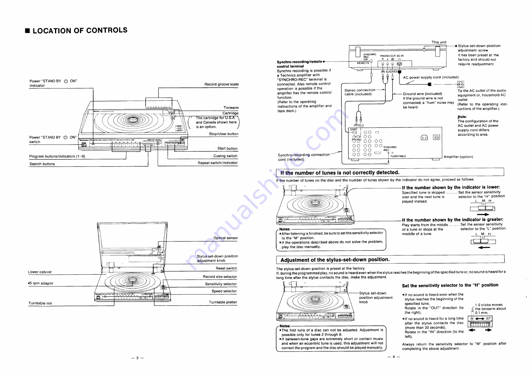 Technics SL-J300R Service Manual Download Page 3