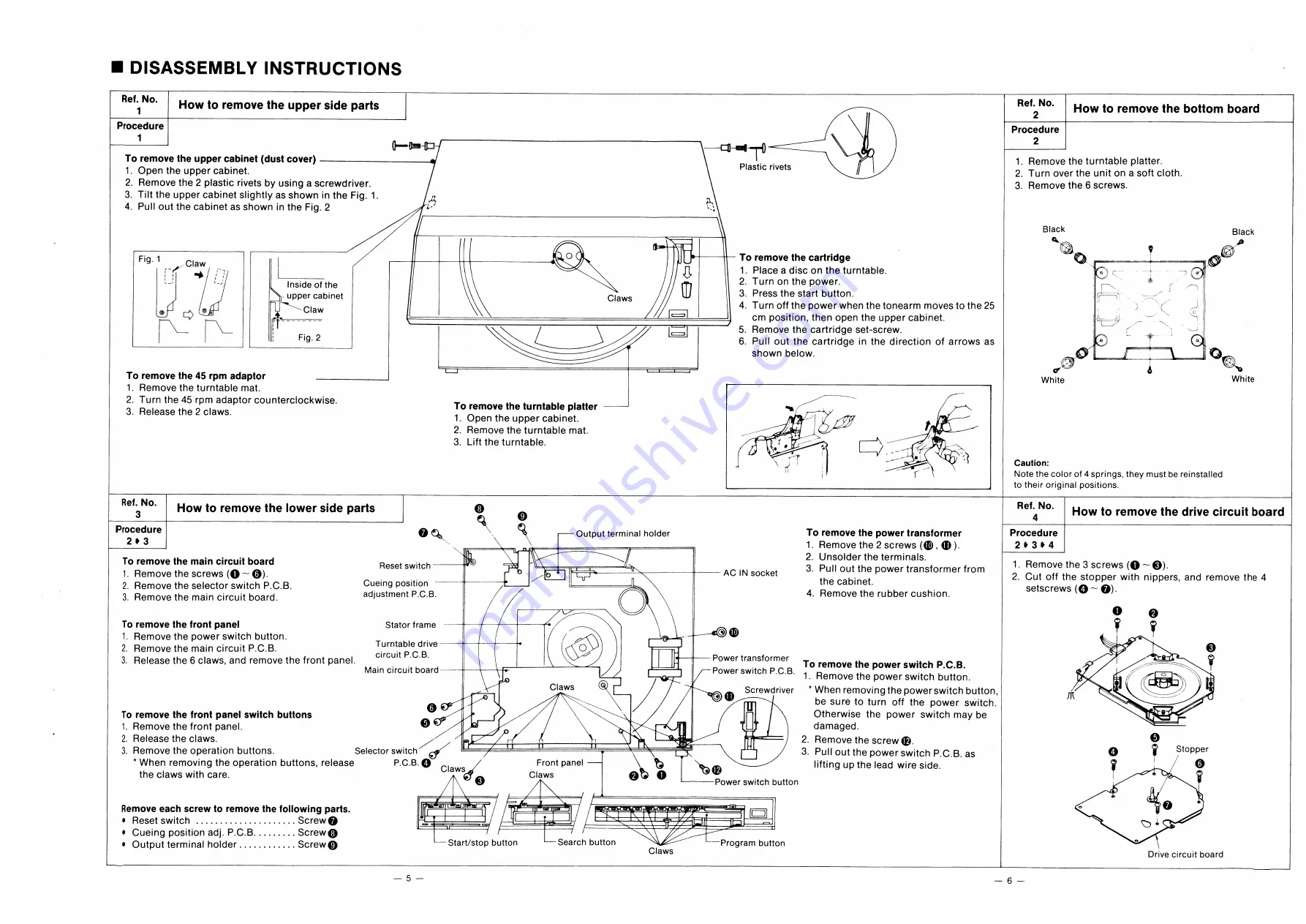 Technics SL-J300R Скачать руководство пользователя страница 4