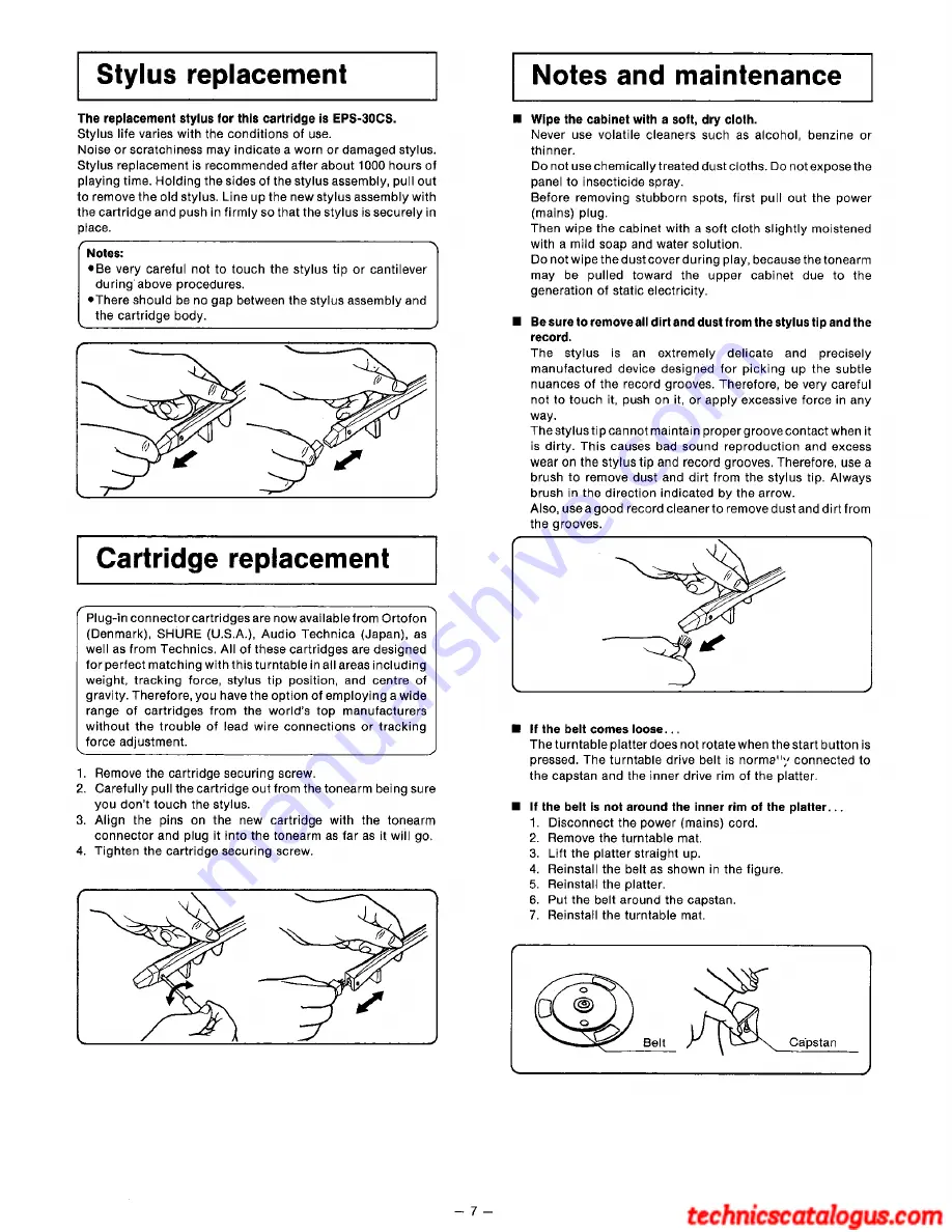 Technics SL-L20 Series Operating Instructions Manual Download Page 8