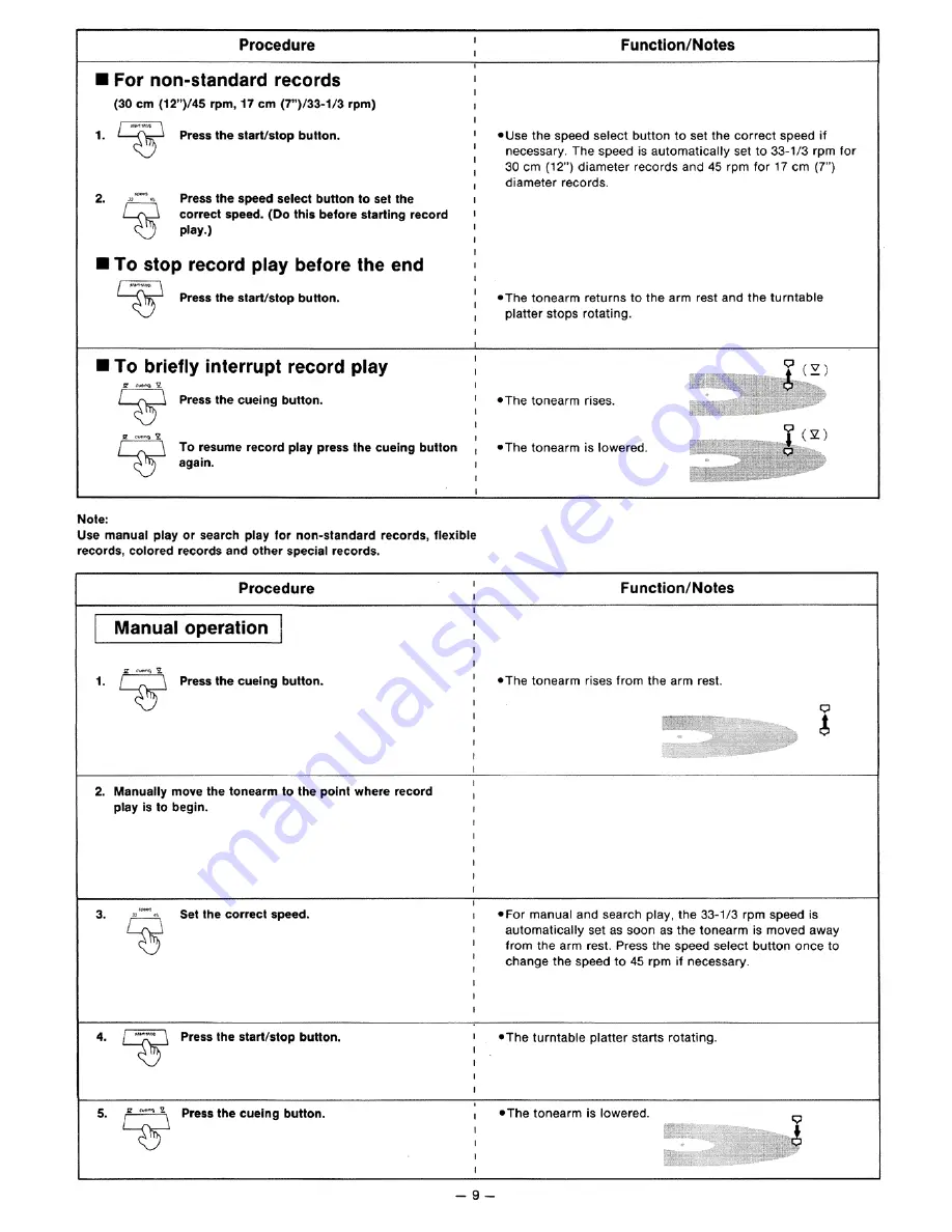 Technics SL-MA1 Operating Instructions Manual Download Page 9