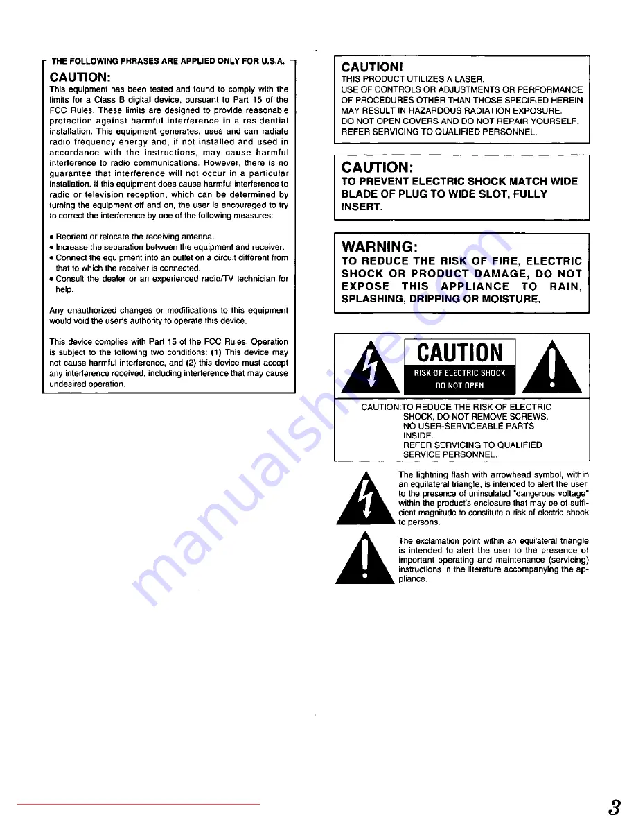 Technics SL-MC310 Operating Instructions Manual Download Page 3