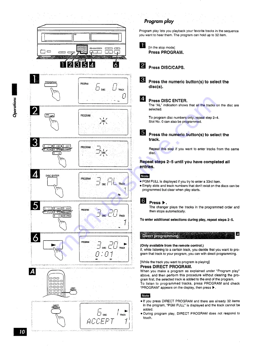 Technics SL-MC6 Operating Instructions Manual Download Page 10