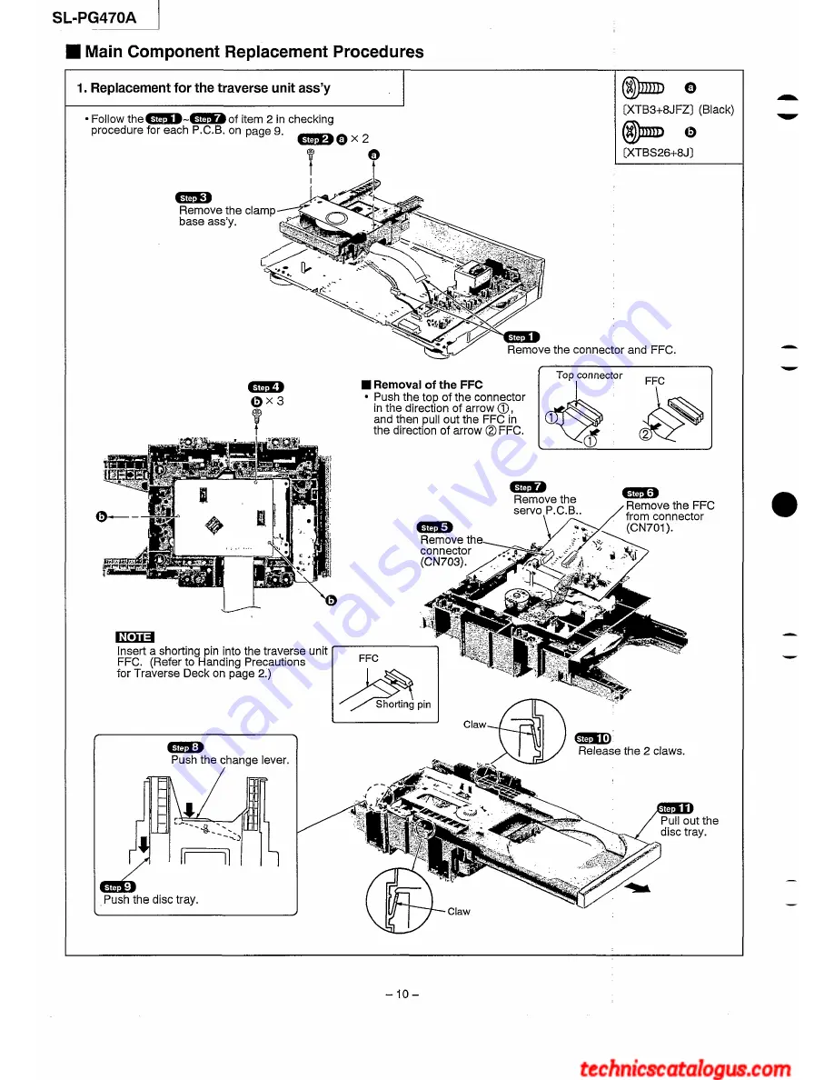 Technics SL-PG470A Service Manual Download Page 10