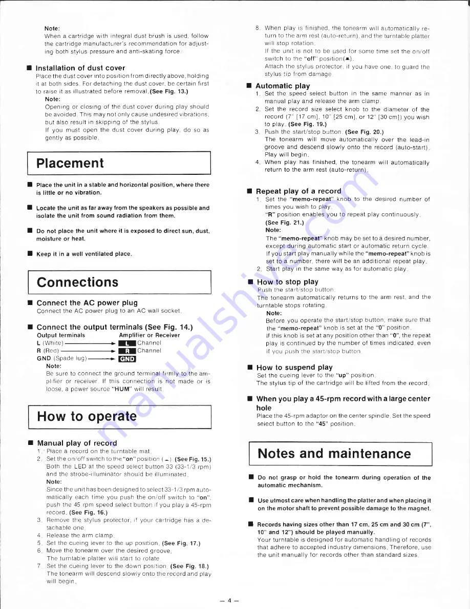 Technics SL-Q3 Operating Instructions Manual Download Page 5