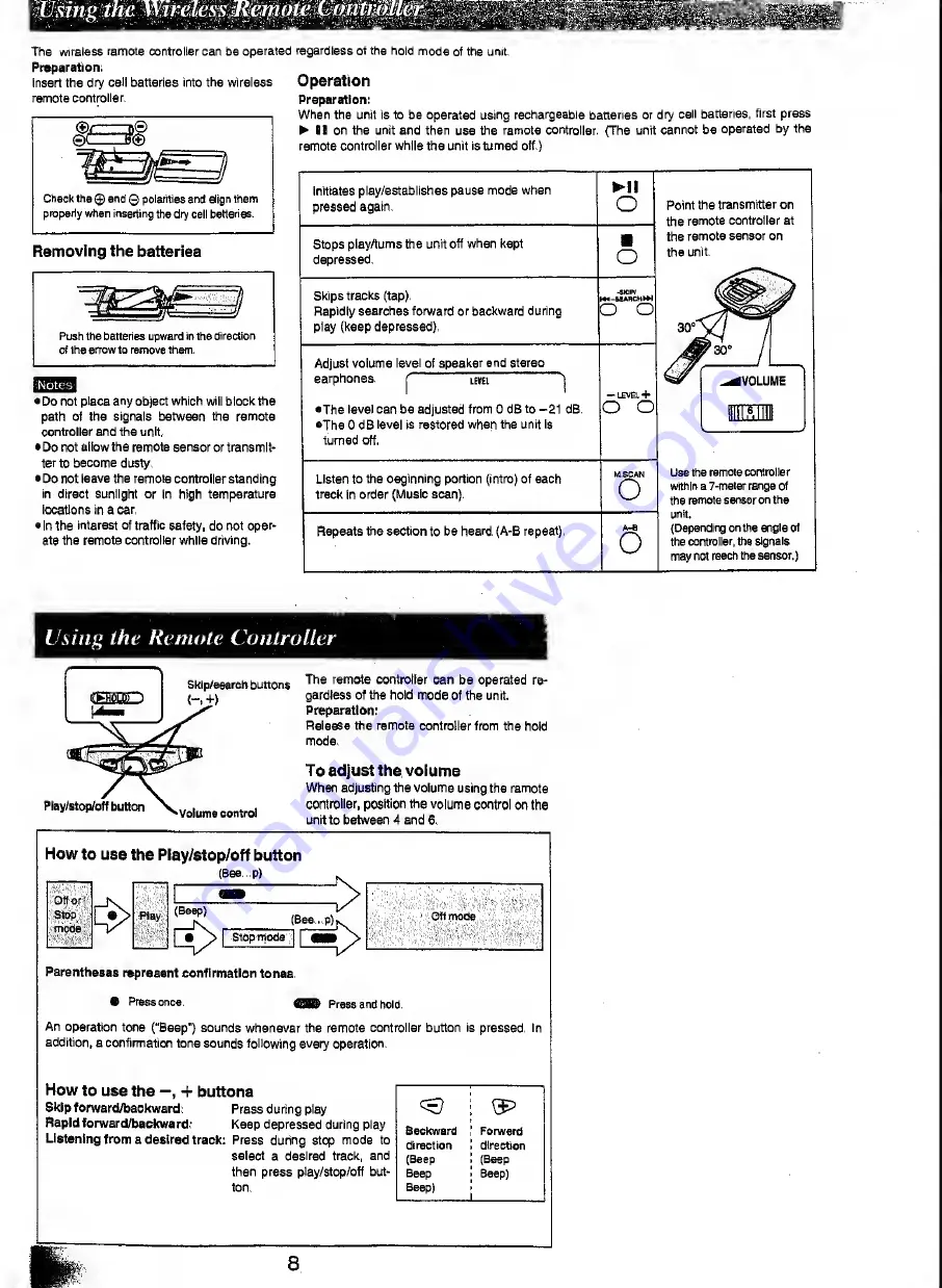 Technics SL-XP600 Operating Instructions Manual Download Page 8