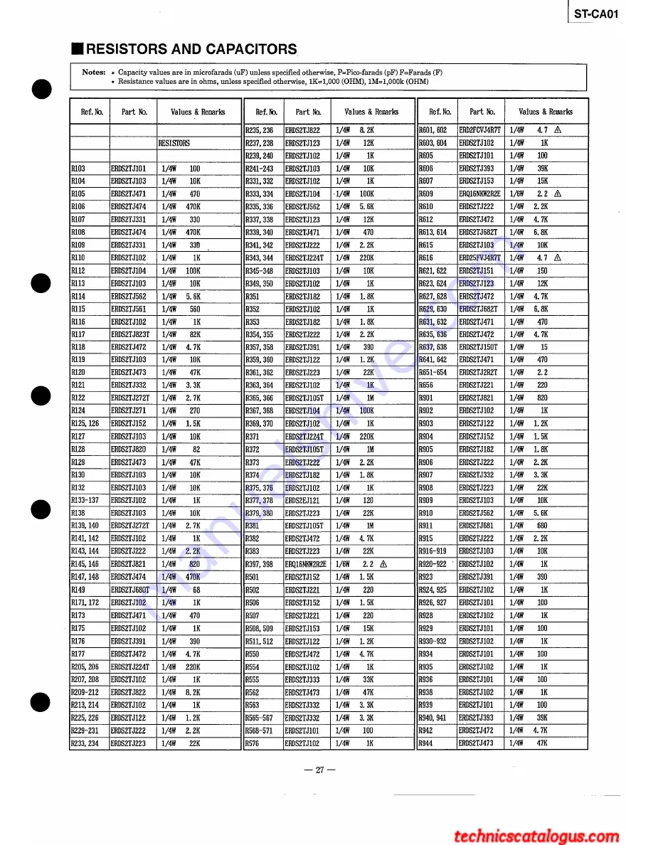 Technics ST-CA01 Service Manual Download Page 35