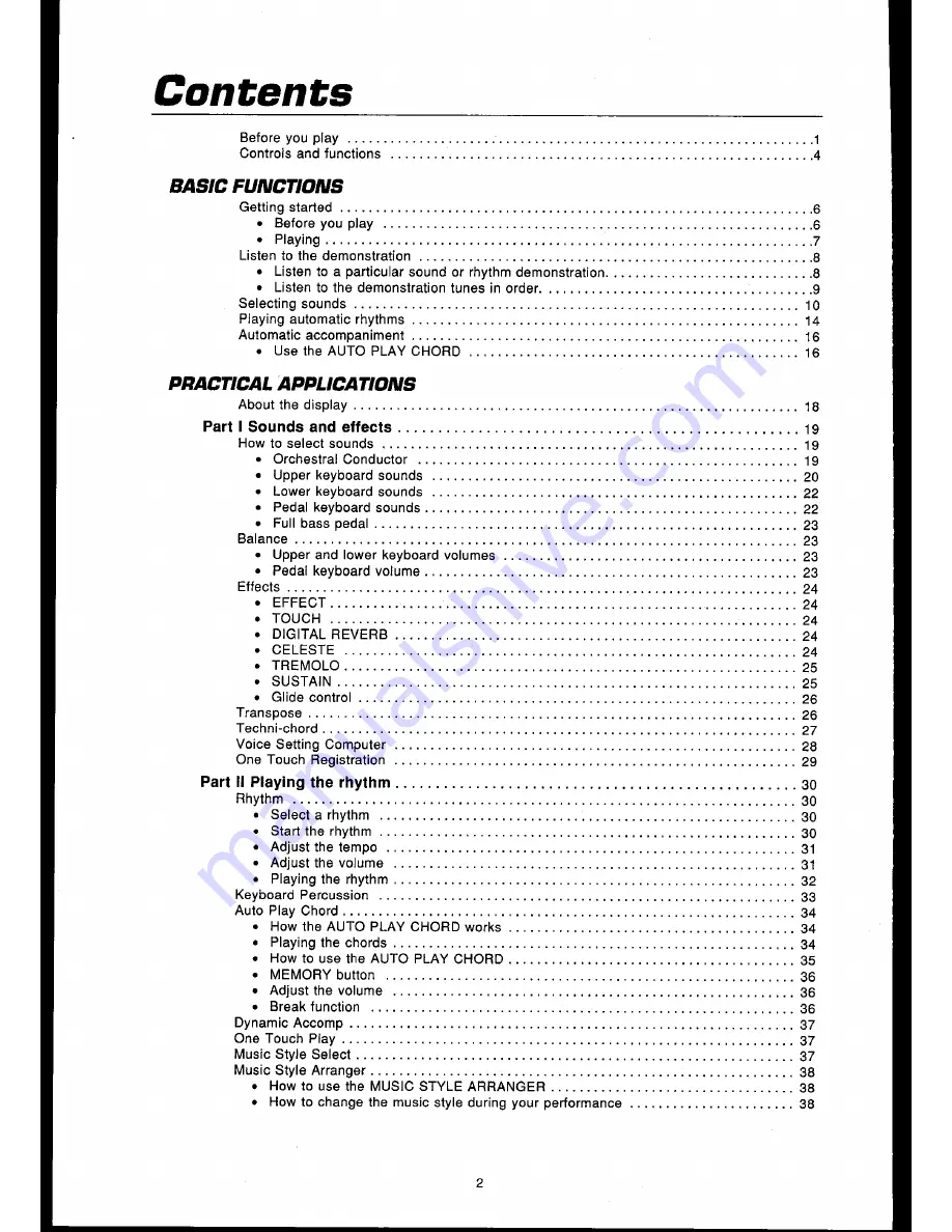 Technics SX-GN6 Owner'S Manual Download Page 4