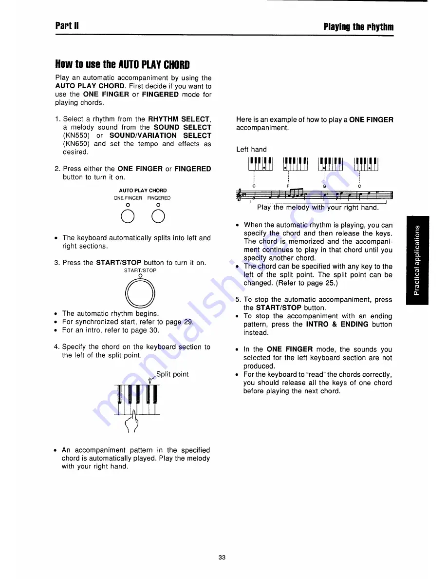 Technics SX-KN470 Owner'S Manual Download Page 35