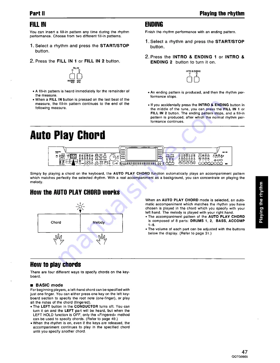 Technics SX-PR604 Operating Instructions Manual Download Page 47