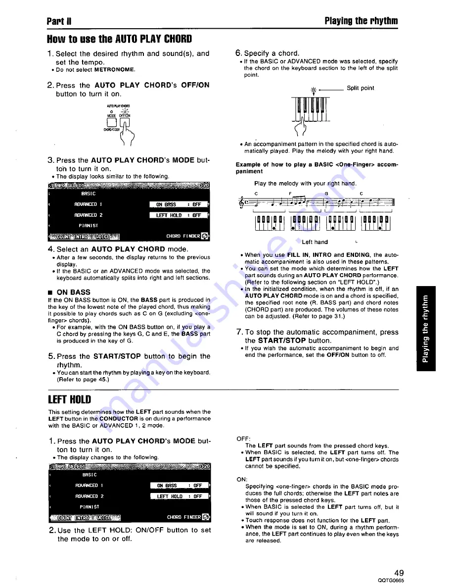 Technics SX-PR604 Operating Instructions Manual Download Page 49